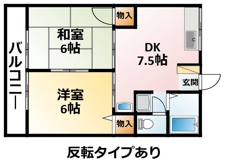 グランディール小林Ａ棟の間取り