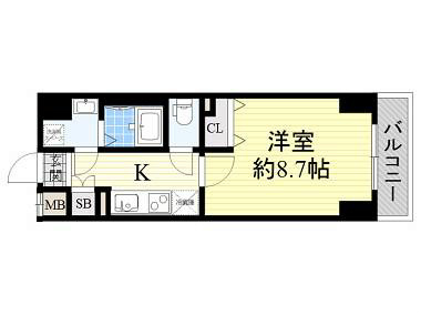 【間取り】 | プライムアーバン玉造