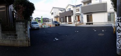 【前面道路含む現地写真】 | 鴻巣市宮地2丁目 新築分譲住宅 | 広々回転部分