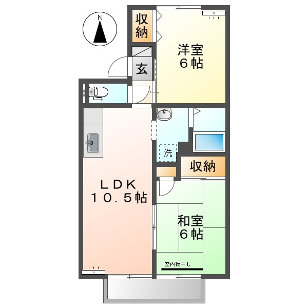 フォンティーヌEの間取り