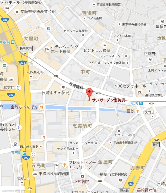 サンガーデン恵美須の地図