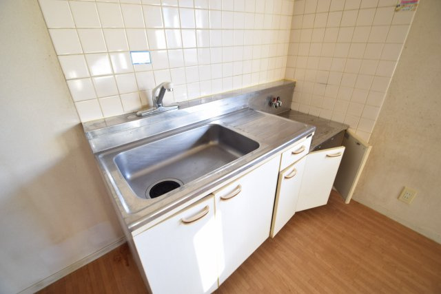 クレール市川のキッチン|ガスコンロ設置可能です。　
