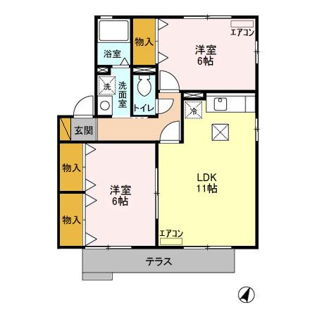 【間取り】 | プリマベーラＢ棟