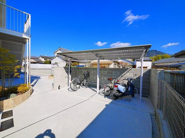 ハーベストⅠのその他共用部分|ゆったりとした駐輪スペース