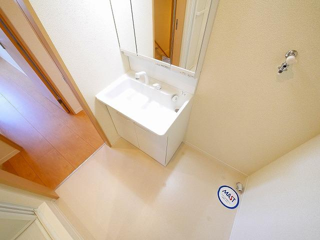 シャーメゾン　エストの洗面所|忙しい朝には欠かせない洗面所です