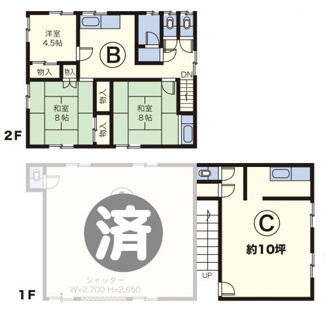 【間取り】 | 新吉田町貸工場・貸倉庫ＢＣ | 平面図