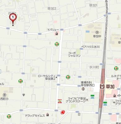 【地図】 | ダイアパレス草加Ⅱ