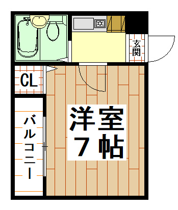 宝持ホワイトハイツ( 近畿大学 一人暮らし )の間取り