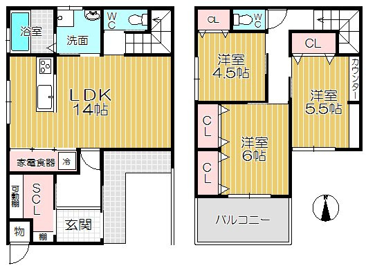 【間取り】 | COZY COURT七松(コウジィーコート七松)