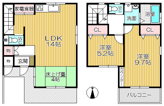 【間取り】 | COZY COURT七松(コウジィーコート七松)