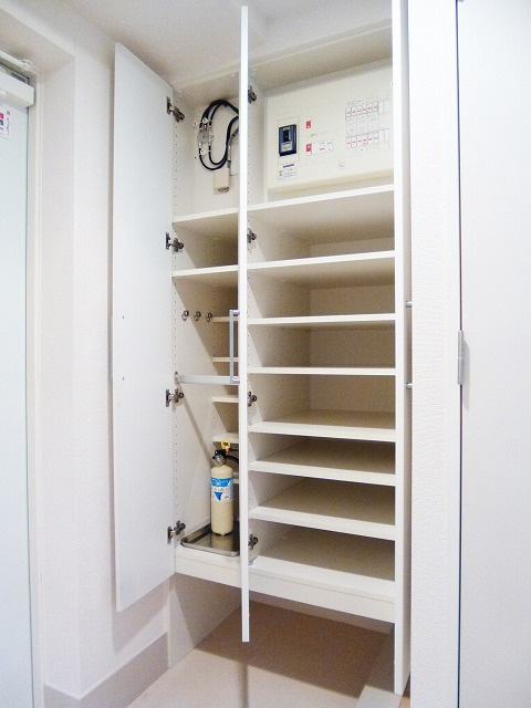 ParkAxis元浅草stageの玄関|パークアクシス元浅草ステージの収納豊富なトールタイプのシューズＢＯＸ