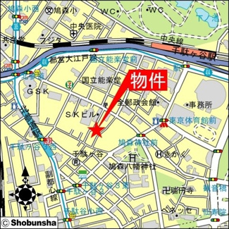 【地図】 | 千駄ヶ谷住宅(賃貸一戸建て)
