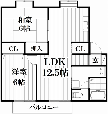 【間取り】 | タナカハイツB棟