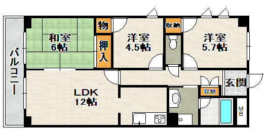 パルテール・セツヨウの間取り