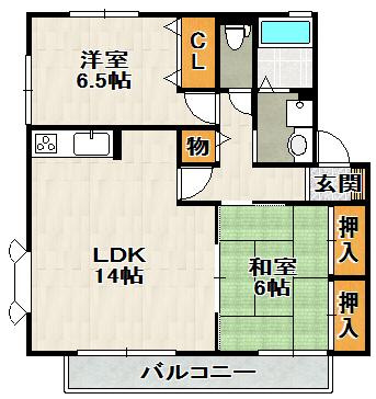 ガーデンスクエア伊丹の間取り|南西角部屋。収納力あり！