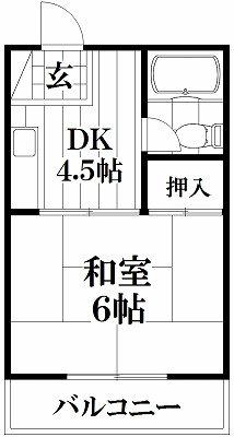 【間取り】 | メゾン花園 | 和室→洋室です