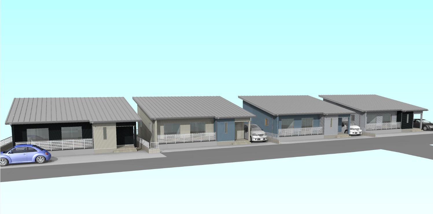 クローバーハウスの外観パース