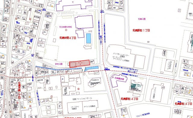 クローバーハウスの地図|児島駅・小学校・中学校・児島公園・ショッピングセンター　徒歩圏内にそろっています