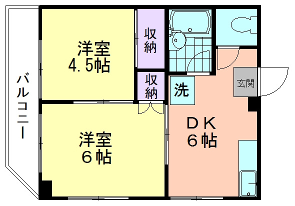 第二萩山コーポの間取り