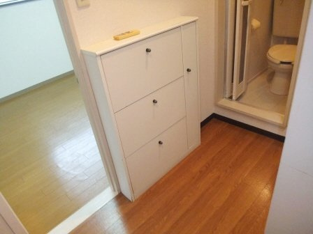 カザリヤマンションＣの居間・リビング|キッチンスペースあります