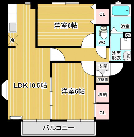 アルティス飯島Ｂの間取り