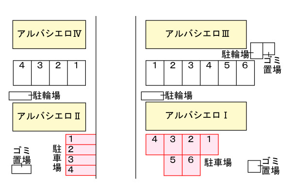 アルバシエロⅠの区画図
