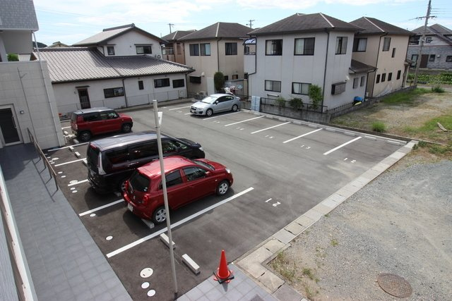 姫路市阿保マンション新築工事の駐車場