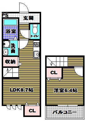 スリーハーブズ狭山II番館の間取り