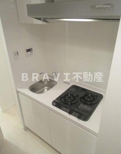 S-RESIDENCE緑橋駅前（エスレジデンス緑橋駅前）　BRAVI不動産のキッチン|コンパクトなキッチンで掃除もラクラク