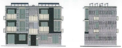 倉敷市大内の賃貸マンションの外観パース|完成予想図