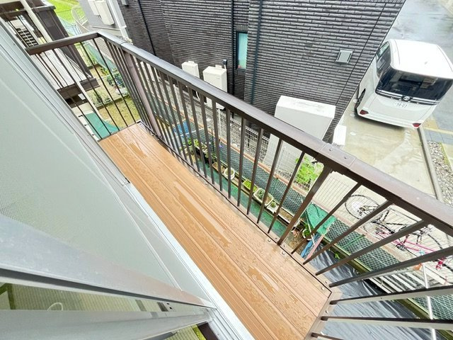 寿里マンションのバルコニー