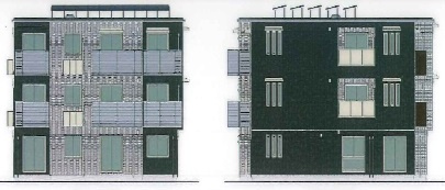 倉敷市大内の賃貸マンションの外観パース|完成予想図