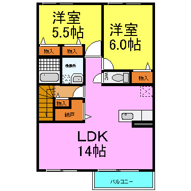 FORESTCAPEたつのの間取り|会話が弾むカウンターキッチン
