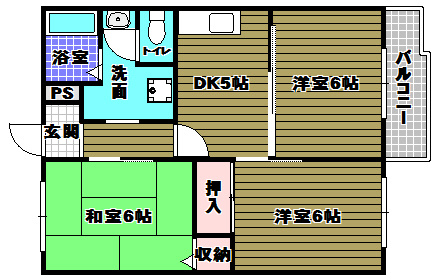 サンハイツ西井Ⅱの間取り