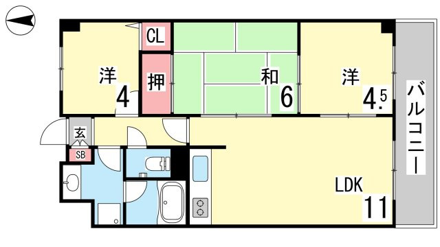 【間取り】 | ピースフル本山