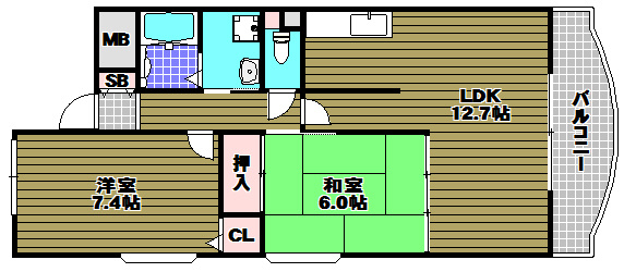 ホワイトロートスの間取り