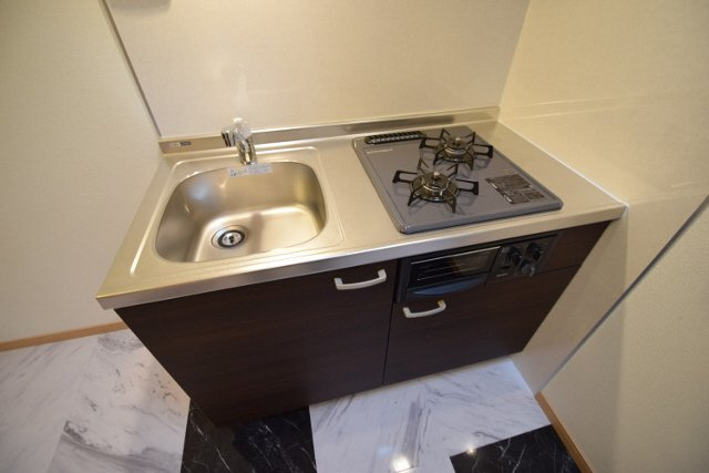 Ｃａｓａ22のキッチン|２口ガスコンロ設置済み