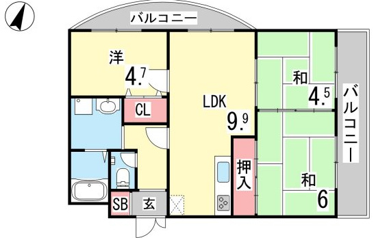 【間取り】 | ベルレープ本山