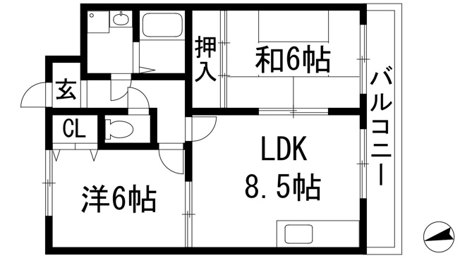 【間取り】 | ロードハイツ甲東園