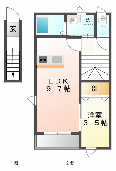 【間取り】 | コーポラス若草ＥＡＳＴ