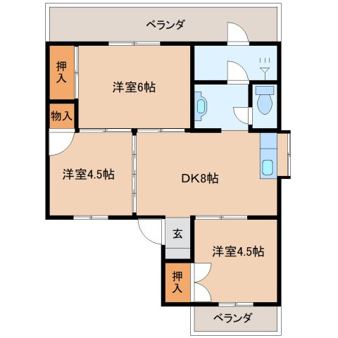 マンションくら元の間取り