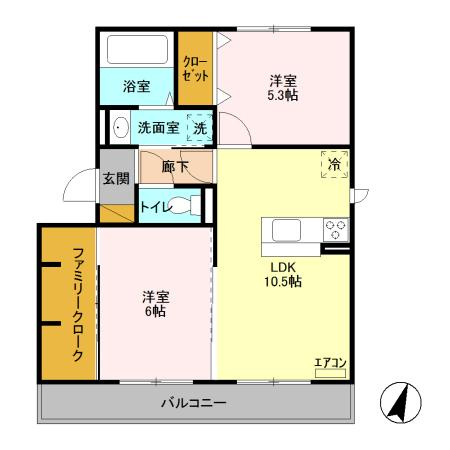 フルールおおたかの森の間取り