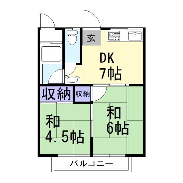 大西ハイツの間取り