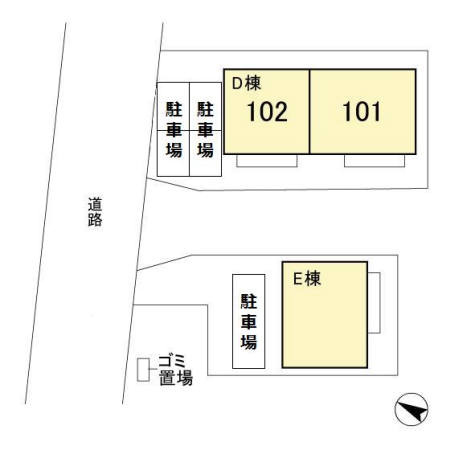 グランドハイ岬　ＤＥの区画図