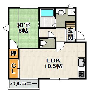 売布ガ丘スカイハイツの間取り