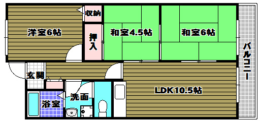 グリーンヒル三日市の間取り