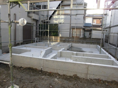 【外観】 | PLAISIR里中町　新築戸建 | 基礎工事