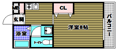カーサ寺池の間取り