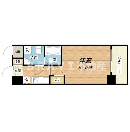 セレニテ北久宝寺　BRAVI不動産の間取り|【セレニテ北久宝寺】間取り