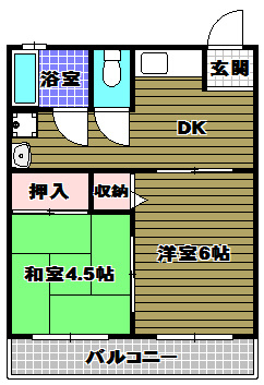 須賀ハイツの間取り